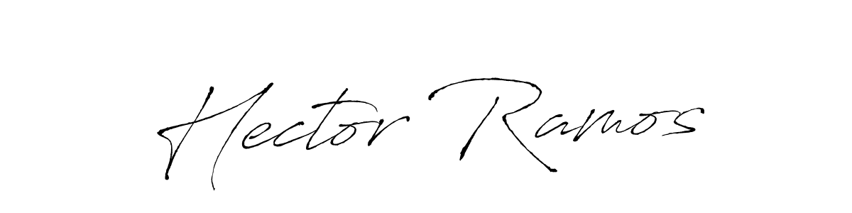 How to make Hector Ramos name signature. Use Antro_Vectra style for creating short signs online. This is the latest handwritten sign. Hector Ramos signature style 6 images and pictures png