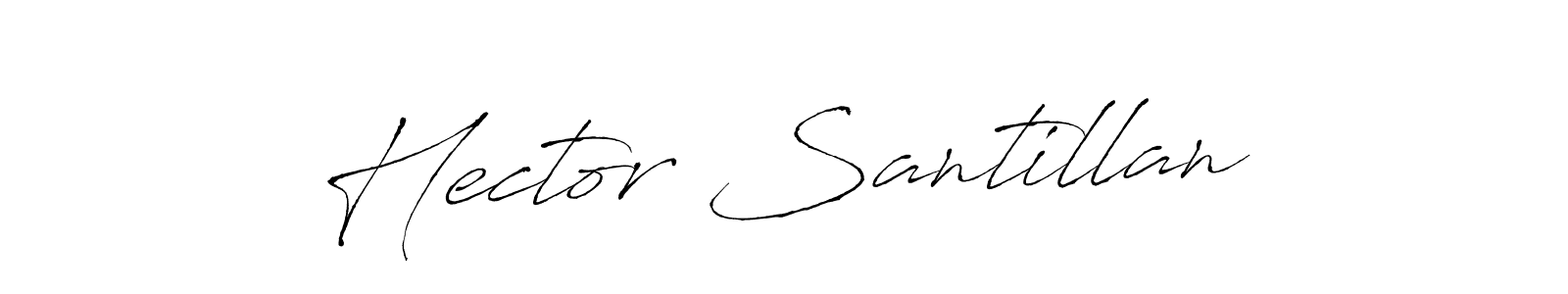 Design your own signature with our free online signature maker. With this signature software, you can create a handwritten (Antro_Vectra) signature for name Hector Santillan. Hector Santillan signature style 6 images and pictures png