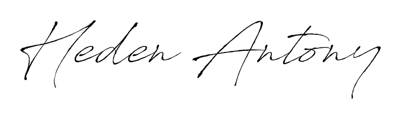 A timeless handwritten aesthetic for Heden Antony. The Antro_Vectra font gives your signature a handcrafted feel with natural curves. Heden Antony signature style 6 images and pictures png