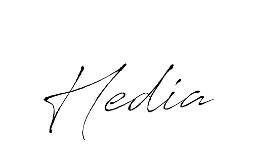Create a beautiful signature design for name Hedia. With this signature (Antro_Vectra) fonts, you can make a handwritten signature for free. Hedia signature style 6 images and pictures png