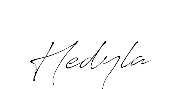 You should practise on your own different ways (Antro_Vectra) to write your name (Hedyla) in signature. don't let someone else do it for you. Hedyla signature style 6 images and pictures png