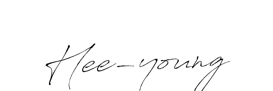 Antro_Vectra is a professional signature style that is perfect for those who want to add a touch of class to their signature. It is also a great choice for those who want to make their signature more unique. Get Hee-young name to fancy signature for free. Hee-young signature style 6 images and pictures png
