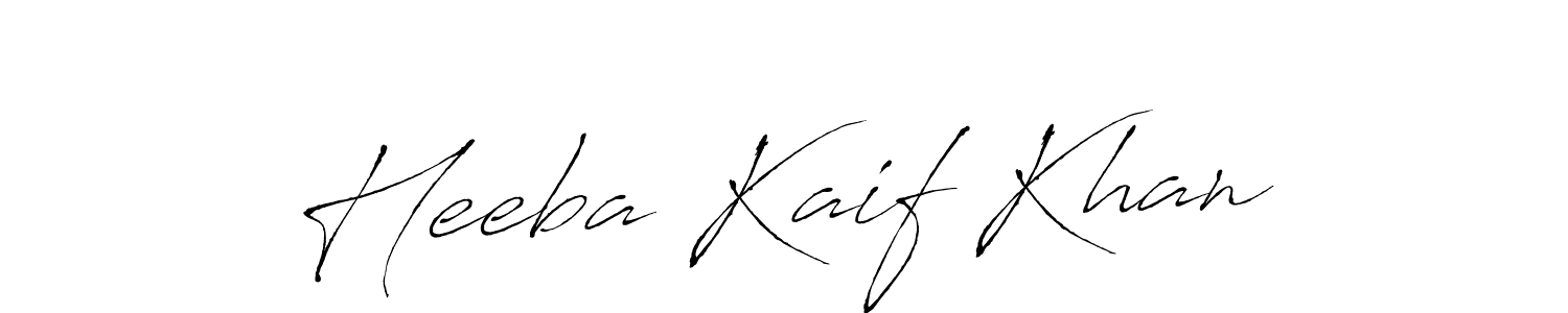 Similarly Antro_Vectra is the best handwritten signature design. Signature creator online .You can use it as an online autograph creator for name Heeba Kaif Khan. Heeba Kaif Khan signature style 6 images and pictures png