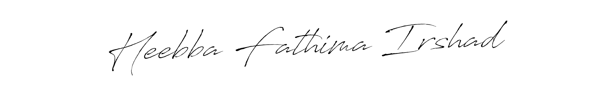 Make a beautiful signature design for name Heebba Fathima Irshad. Use this online signature maker to create a handwritten signature for free. Heebba Fathima Irshad signature style 6 images and pictures png