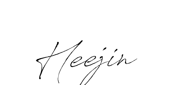 Design your own signature with our free online signature maker. With this signature software, you can create a handwritten (Antro_Vectra) signature for name Heejin. Heejin signature style 6 images and pictures png