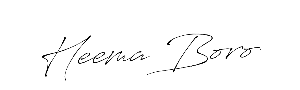 Design your own signature with our free online signature maker. With this signature software, you can create a handwritten (Antro_Vectra) signature for name Heema Boro. Heema Boro signature style 6 images and pictures png