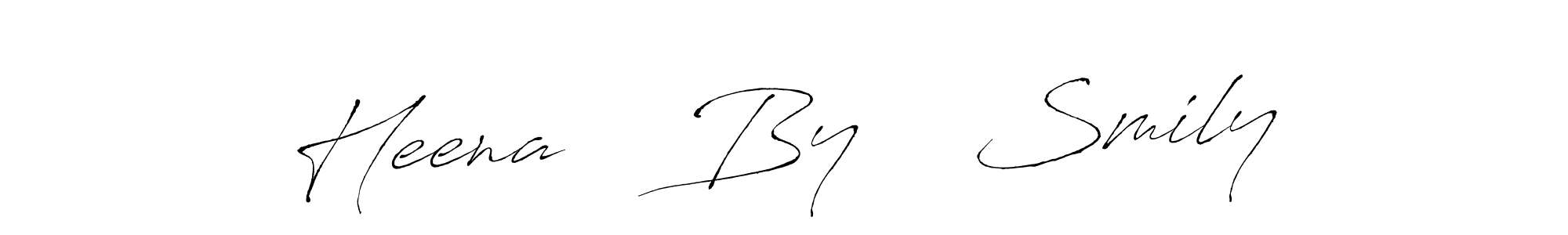 Design your own signature with our free online signature maker. With this signature software, you can create a handwritten (Antro_Vectra) signature for name Heena    By    Smily. Heena    By    Smily signature style 6 images and pictures png