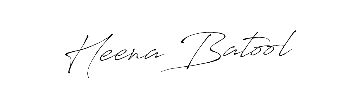 How to make Heena Batool name signature. Use Antro_Vectra style for creating short signs online. This is the latest handwritten sign. Heena Batool signature style 6 images and pictures png