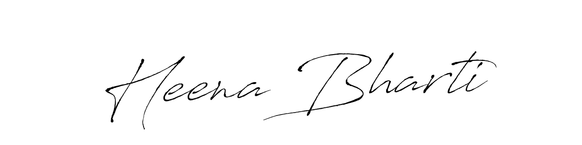 Make a beautiful signature design for name Heena Bharti. With this signature (Antro_Vectra) style, you can create a handwritten signature for free. Heena Bharti signature style 6 images and pictures png