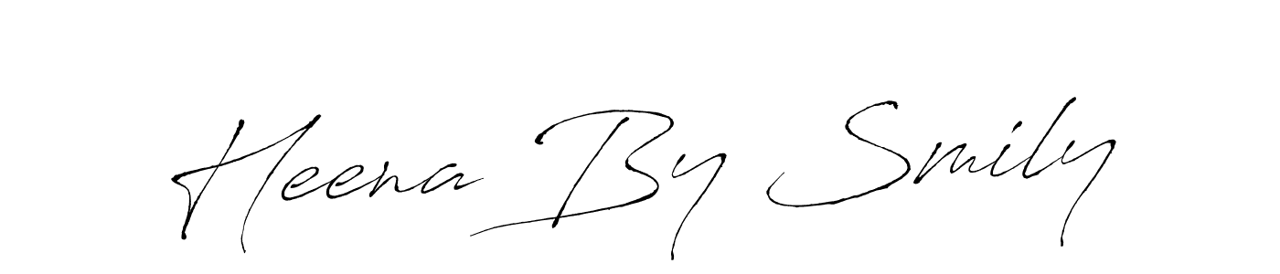 Create a beautiful signature design for name Heena By Smily. With this signature (Antro_Vectra) fonts, you can make a handwritten signature for free. Heena By Smily signature style 6 images and pictures png