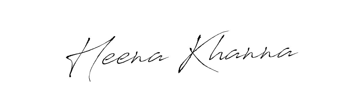 Also we have Heena Khanna name is the best signature style. Create professional handwritten signature collection using Antro_Vectra autograph style. Heena Khanna signature style 6 images and pictures png