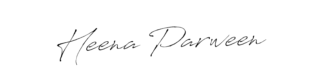 Make a beautiful signature design for name Heena Parween. With this signature (Antro_Vectra) style, you can create a handwritten signature for free. Heena Parween signature style 6 images and pictures png