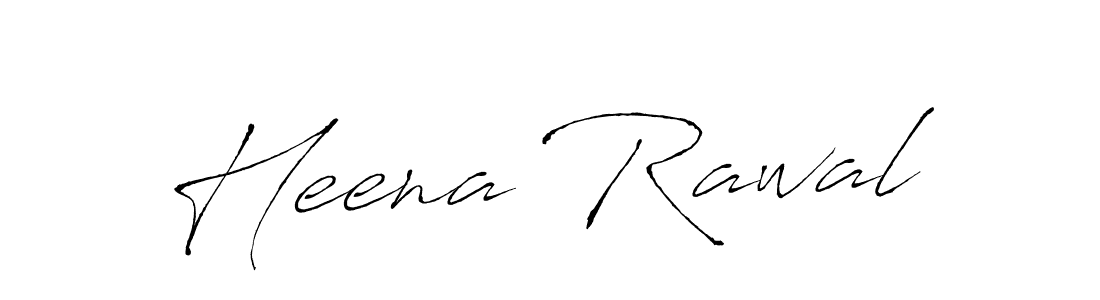 Design your own signature with our free online signature maker. With this signature software, you can create a handwritten (Antro_Vectra) signature for name Heena Rawal. Heena Rawal signature style 6 images and pictures png