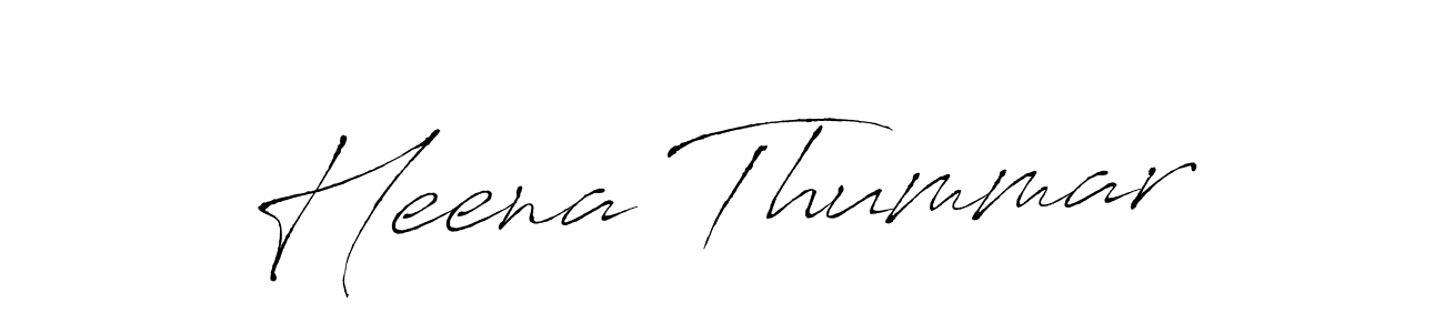 Make a beautiful signature design for name Heena Thummar. With this signature (Antro_Vectra) style, you can create a handwritten signature for free. Heena Thummar signature style 6 images and pictures png