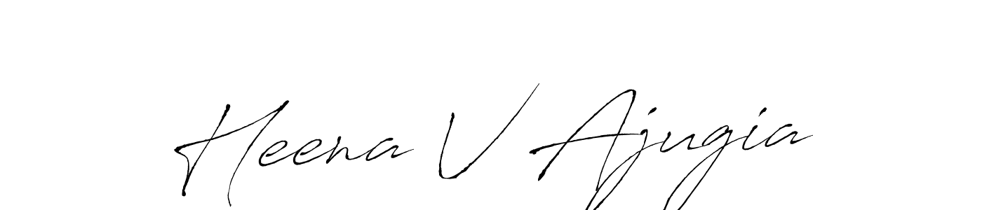 The best way (Antro_Vectra) to make a short signature is to pick only two or three words in your name. The name Heena V Ajugia include a total of six letters. For converting this name. Heena V Ajugia signature style 6 images and pictures png