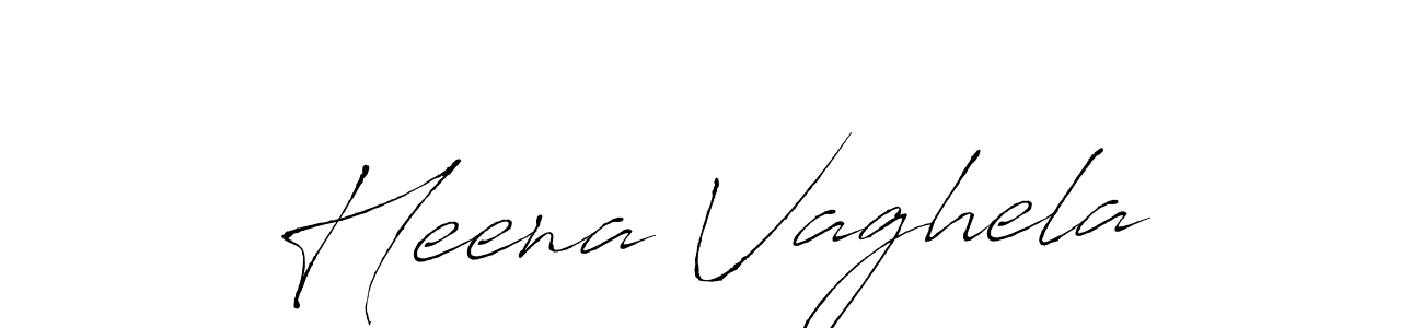 Make a beautiful signature design for name Heena Vaghela. With this signature (Antro_Vectra) style, you can create a handwritten signature for free. Heena Vaghela signature style 6 images and pictures png