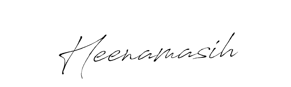 Create a beautiful signature design for name Heenamasih. With this signature (Antro_Vectra) fonts, you can make a handwritten signature for free. Heenamasih signature style 6 images and pictures png