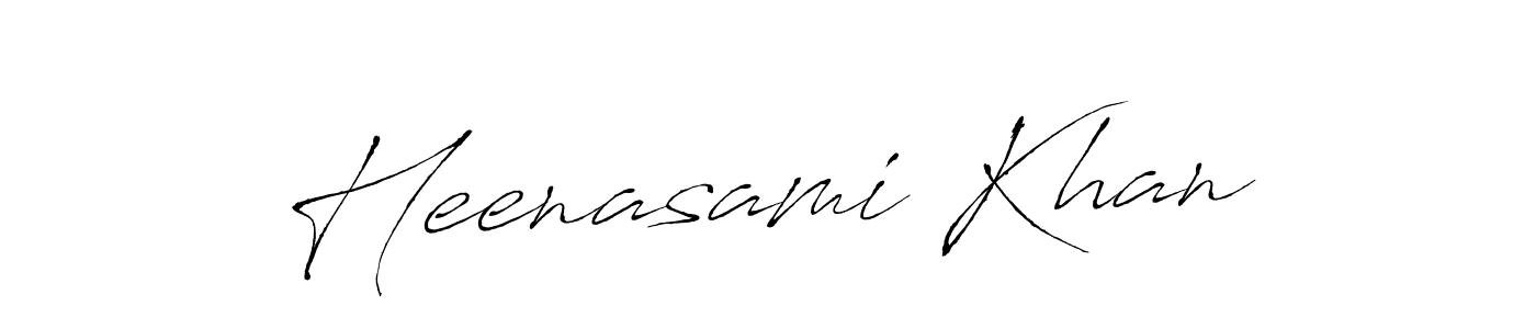 How to make Heenasami Khan name signature. Use Antro_Vectra style for creating short signs online. This is the latest handwritten sign. Heenasami Khan signature style 6 images and pictures png