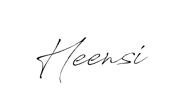 Make a beautiful signature design for name Heensi. With this signature (Antro_Vectra) style, you can create a handwritten signature for free. Heensi signature style 6 images and pictures png
