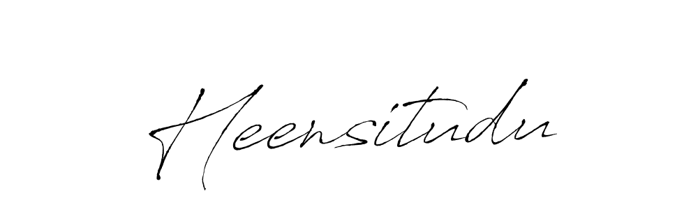 Design your own signature with our free online signature maker. With this signature software, you can create a handwritten (Antro_Vectra) signature for name Heensitudu. Heensitudu signature style 6 images and pictures png