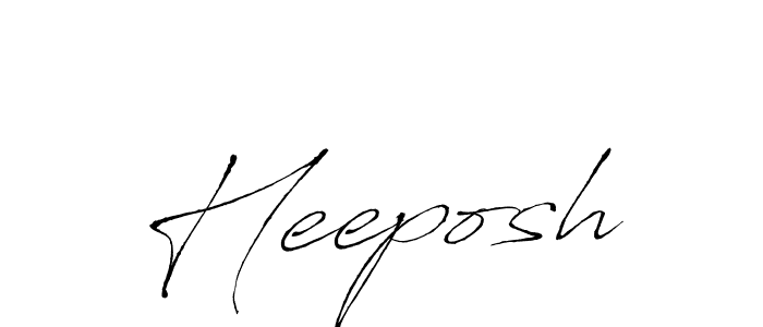 Make a beautiful signature design for name Heeposh. With this signature (Antro_Vectra) style, you can create a handwritten signature for free. Heeposh signature style 6 images and pictures png