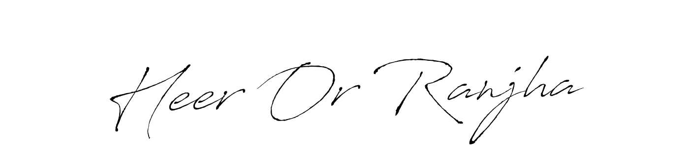 How to make Heer Or Ranjha name signature. Use Antro_Vectra style for creating short signs online. This is the latest handwritten sign. Heer Or Ranjha signature style 6 images and pictures png