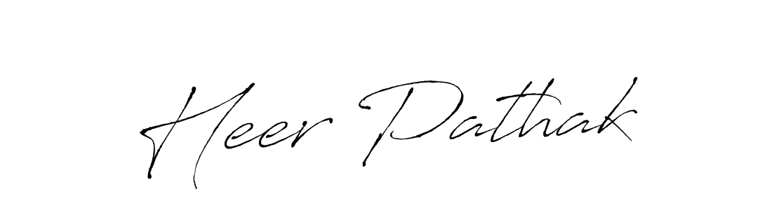 Make a beautiful signature design for name Heer Pathak. With this signature (Antro_Vectra) style, you can create a handwritten signature for free. Heer Pathak signature style 6 images and pictures png