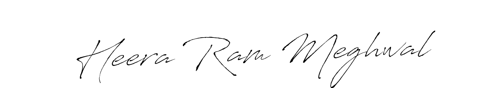 Create a beautiful signature design for name Heera Ram Meghwal. With this signature (Antro_Vectra) fonts, you can make a handwritten signature for free. Heera Ram Meghwal signature style 6 images and pictures png