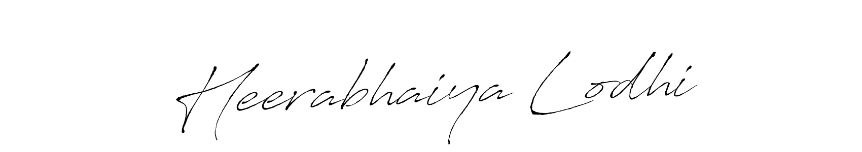 How to make Heerabhaiya Lodhi name signature. Use Antro_Vectra style for creating short signs online. This is the latest handwritten sign. Heerabhaiya Lodhi signature style 6 images and pictures png