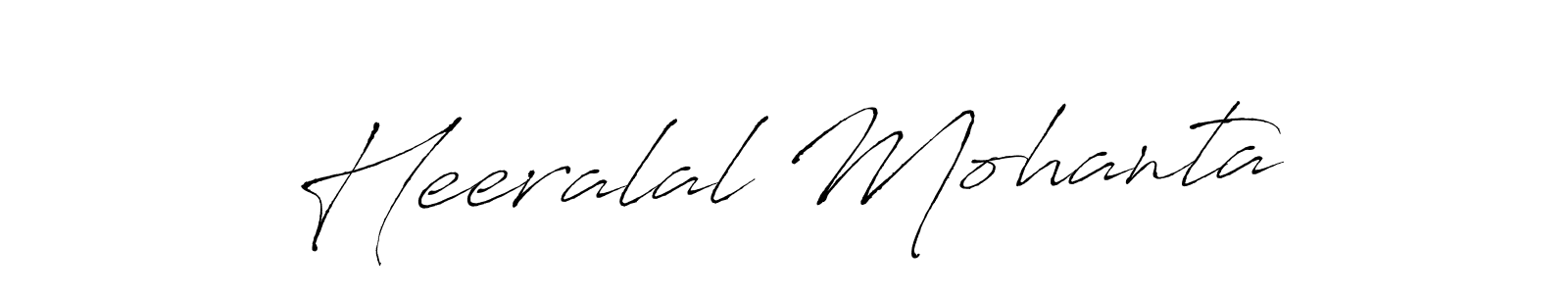 Create a beautiful signature design for name Heeralal Mohanta. With this signature (Antro_Vectra) fonts, you can make a handwritten signature for free. Heeralal Mohanta signature style 6 images and pictures png