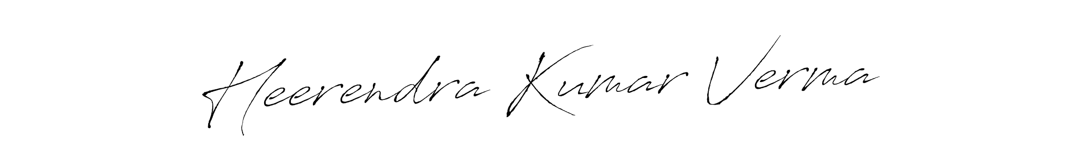 Make a beautiful signature design for name Heerendra Kumar Verma. With this signature (Antro_Vectra) style, you can create a handwritten signature for free. Heerendra Kumar Verma signature style 6 images and pictures png