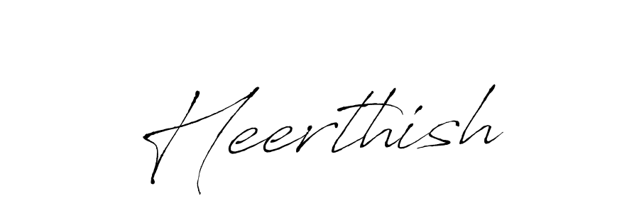 Make a beautiful signature design for name Heerthish. With this signature (Antro_Vectra) style, you can create a handwritten signature for free. Heerthish signature style 6 images and pictures png