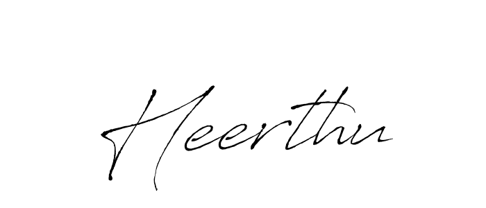 How to make Heerthu signature? Antro_Vectra is a professional autograph style. Create handwritten signature for Heerthu name. Heerthu signature style 6 images and pictures png