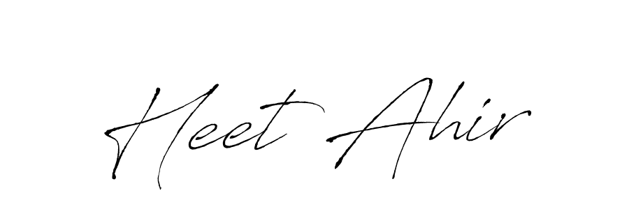 if you are searching for the best signature style for your name Heet Ahir. so please give up your signature search. here we have designed multiple signature styles  using Antro_Vectra. Heet Ahir signature style 6 images and pictures png