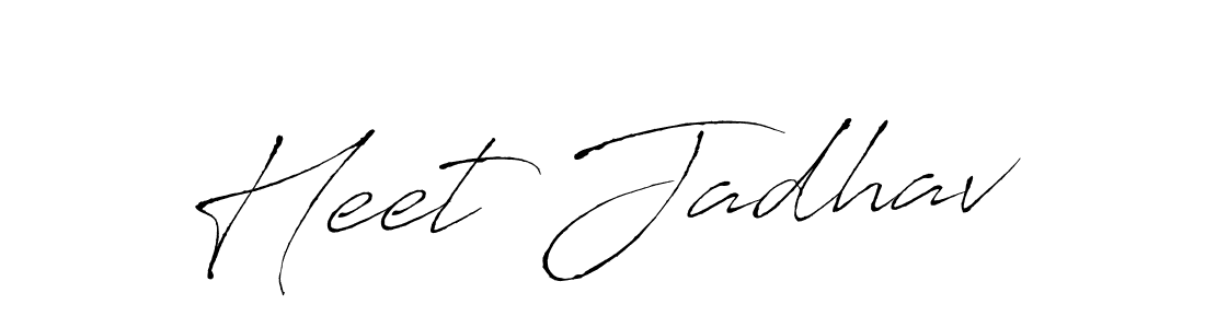 Antro_Vectra is a professional signature style that is perfect for those who want to add a touch of class to their signature. It is also a great choice for those who want to make their signature more unique. Get Heet Jadhav name to fancy signature for free. Heet Jadhav signature style 6 images and pictures png