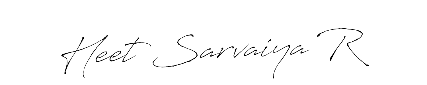 How to make Heet Sarvaiya R signature? Antro_Vectra is a professional autograph style. Create handwritten signature for Heet Sarvaiya R name. Heet Sarvaiya R signature style 6 images and pictures png