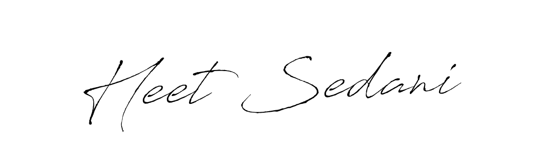 Heet Sedani stylish signature style. Best Handwritten Sign (Antro_Vectra) for my name. Handwritten Signature Collection Ideas for my name Heet Sedani. Heet Sedani signature style 6 images and pictures png