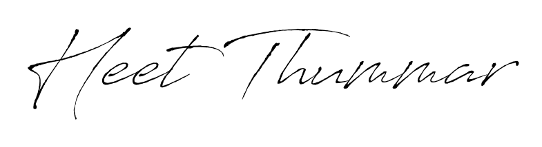 Explore multiple handwriting variations for Heet Thummar including this stunning Antro_Vectra design. Free to use across all platforms. Heet Thummar signature style 6 images and pictures png
