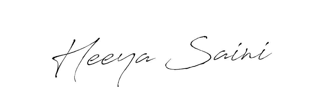 Design your own signature with our free online signature maker. With this signature software, you can create a handwritten (Antro_Vectra) signature for name Heeya Saini. Heeya Saini signature style 6 images and pictures png