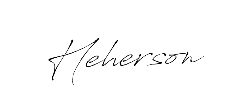 Design your own signature with our free online signature maker. With this signature software, you can create a handwritten (Antro_Vectra) signature for name Heherson. Heherson signature style 6 images and pictures png