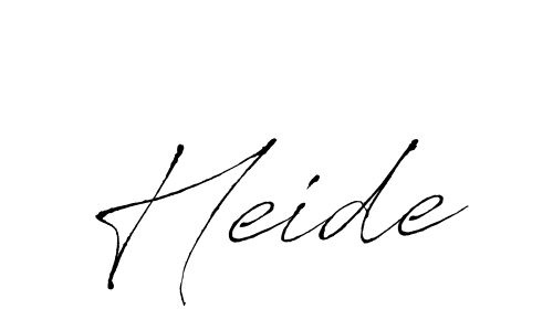 Create a beautiful signature design for name Heide. With this signature (Antro_Vectra) fonts, you can make a handwritten signature for free. Heide signature style 6 images and pictures png