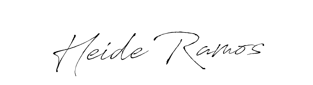 Make a beautiful signature design for name Heide Ramos. With this signature (Antro_Vectra) style, you can create a handwritten signature for free. Heide Ramos signature style 6 images and pictures png