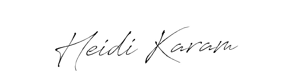 Make a short Heidi Karam signature style. Manage your documents anywhere anytime using Antro_Vectra. Create and add eSignatures, submit forms, share and send files easily. Heidi Karam signature style 6 images and pictures png