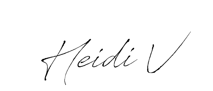 Antro_Vectra is a professional signature style that is perfect for those who want to add a touch of class to their signature. It is also a great choice for those who want to make their signature more unique. Get Heidi V name to fancy signature for free. Heidi V signature style 6 images and pictures png