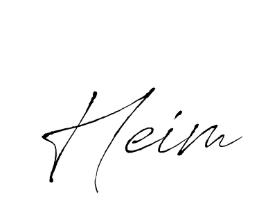 Make a beautiful signature design for name Heim. With this signature (Antro_Vectra) style, you can create a handwritten signature for free. Heim signature style 6 images and pictures png