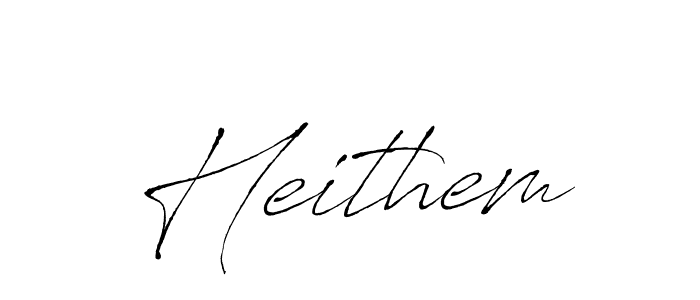 The best way (Antro_Vectra) to make a short signature is to pick only two or three words in your name. The name Heithem include a total of six letters. For converting this name. Heithem signature style 6 images and pictures png