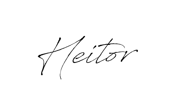 Create a beautiful signature design for name Heitor. With this signature (Antro_Vectra) fonts, you can make a handwritten signature for free. Heitor signature style 6 images and pictures png