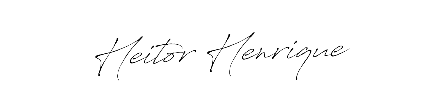 Design your own signature with our free online signature maker. With this signature software, you can create a handwritten (Antro_Vectra) signature for name Heitor Henrique. Heitor Henrique signature style 6 images and pictures png