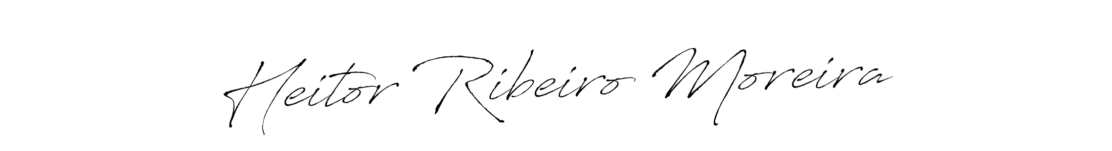 Design your own signature with our free online signature maker. With this signature software, you can create a handwritten (Antro_Vectra) signature for name Heitor Ribeiro Moreira. Heitor Ribeiro Moreira signature style 6 images and pictures png