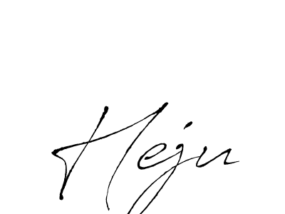 Make a beautiful signature design for name Heju. With this signature (Antro_Vectra) style, you can create a handwritten signature for free. Heju signature style 6 images and pictures png